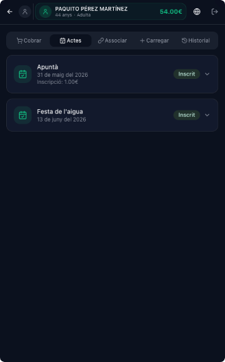 Aplicació mòbil per a staff de Polsera Fallera